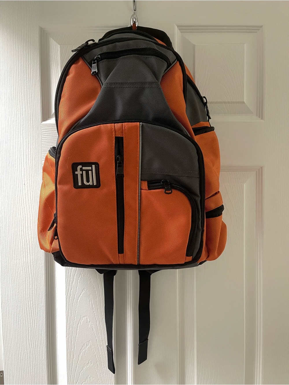 ful Orange and Gray Laptop Backpack – Organized Daily Carry O/S